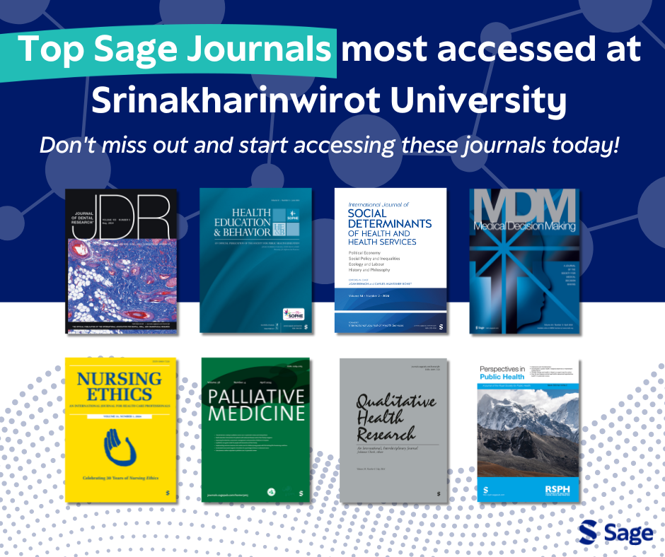 Top Sage Journals most accessed in Srinakharinwirot University May Issue Soc Med